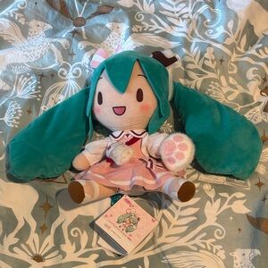 Cute Teal and Pink Stuffed Animal